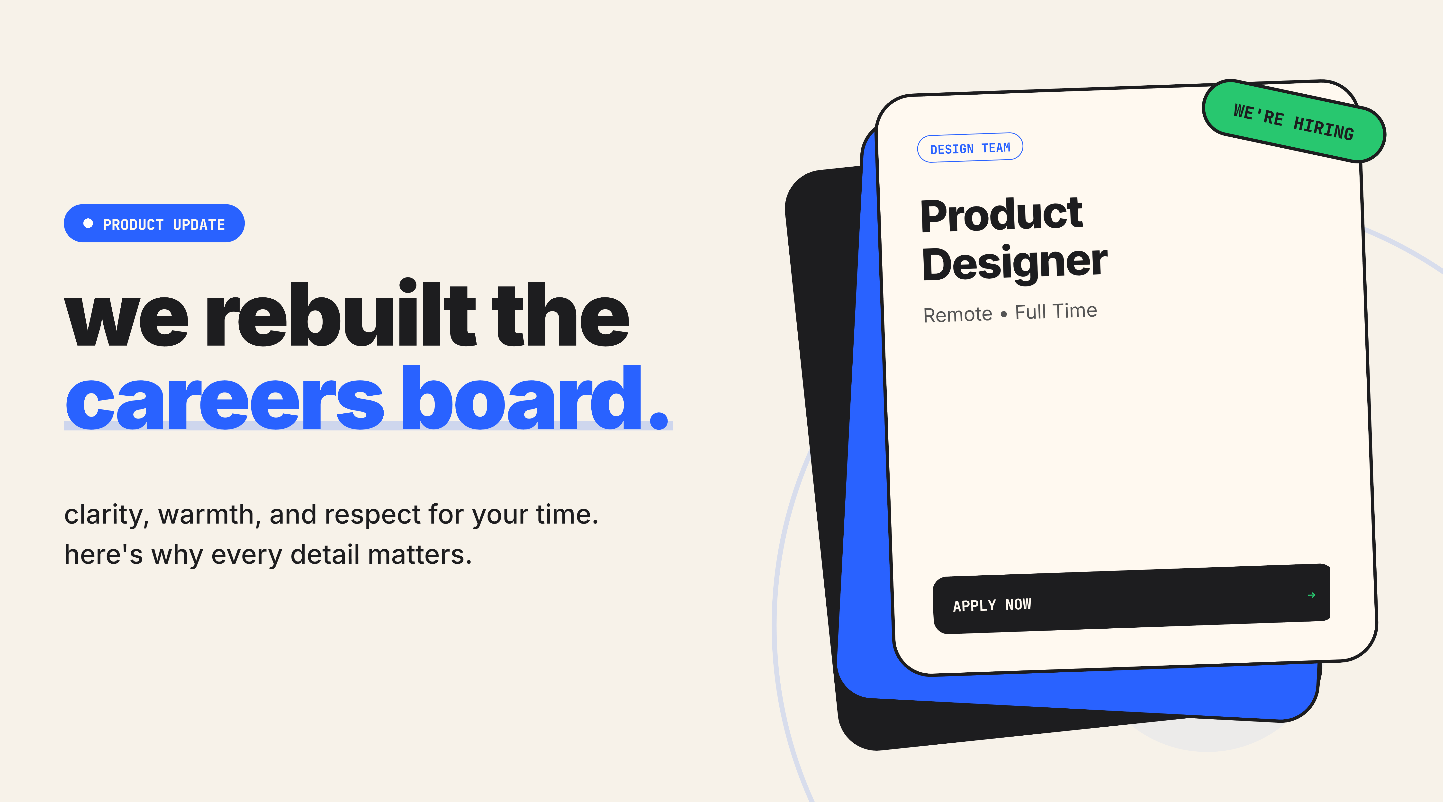 we rebuilt the careers board. here's why every detail matters.