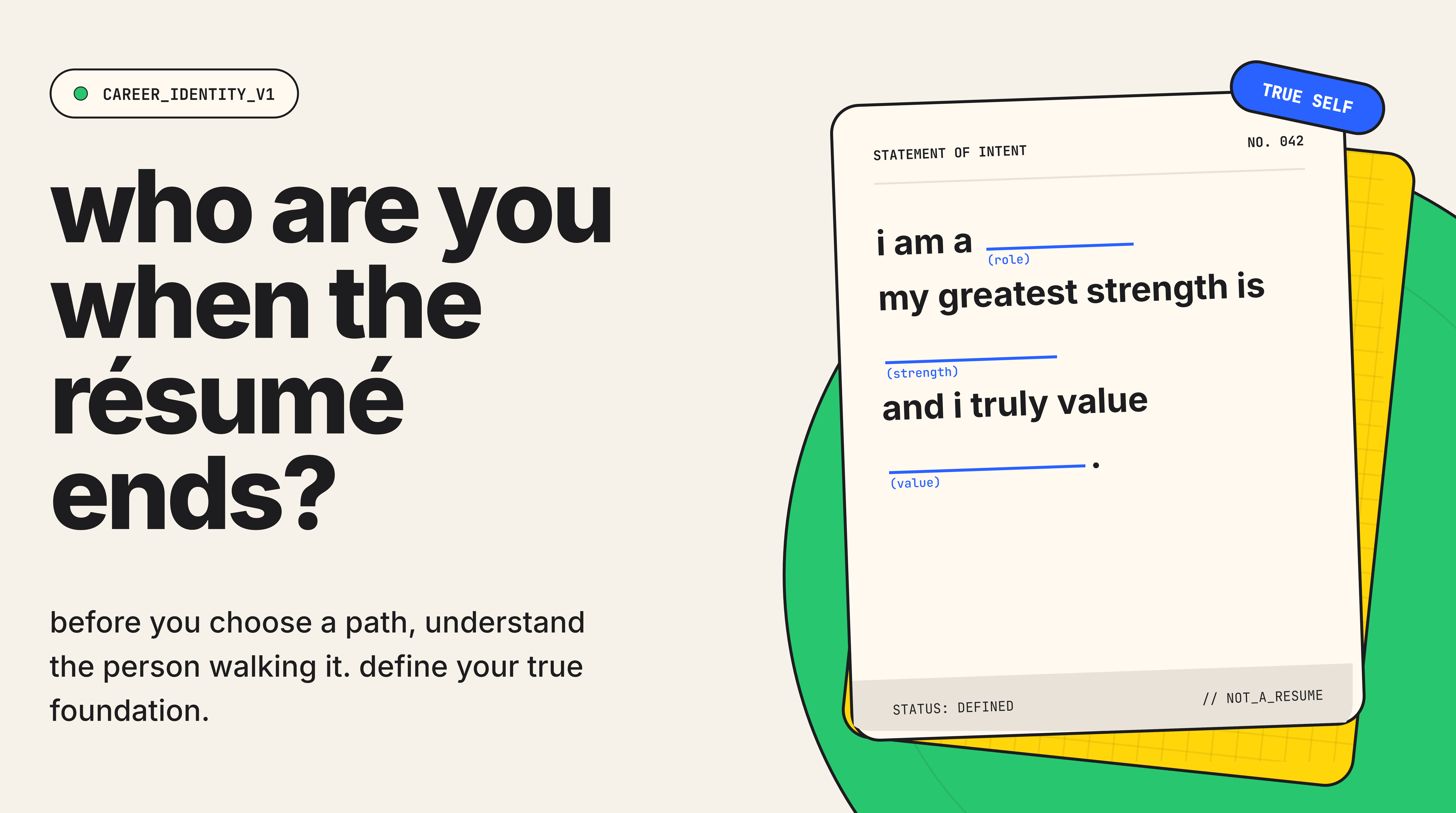 who are you when the résumé ends?